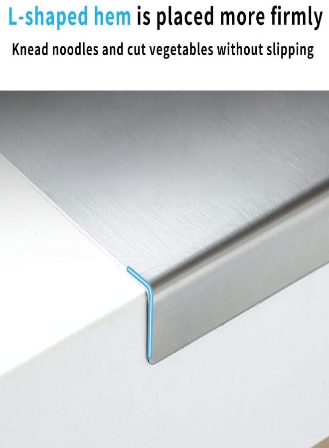 KIMEE Large Countertop Stainless Steel Chopping Board for Kitchen,Fruit and Vegetable Cutting & Chopping Board (Pack of 1) - Image 3